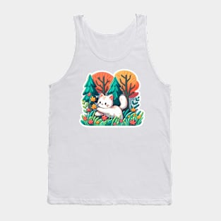 kitty in the woods Tank Top